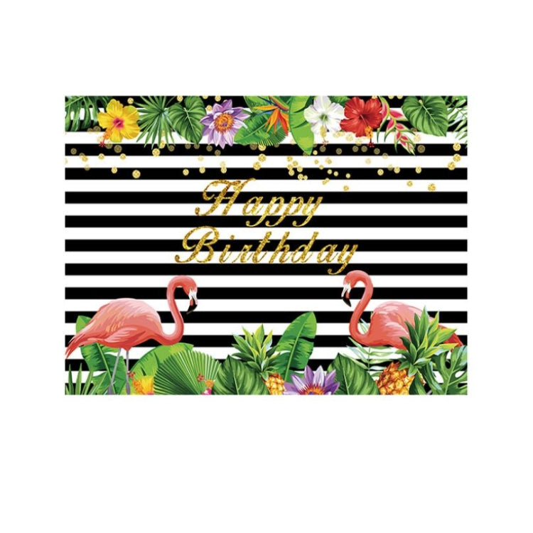 2.1m x 1.5m Flamingo Children Birthday Party Cartoon Photography Background Cloth