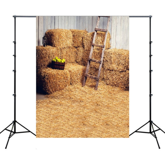 Toile de fond photographie de nouveau-né, scène de champ de blé avec tas de paille, 1,5m x 2,1m