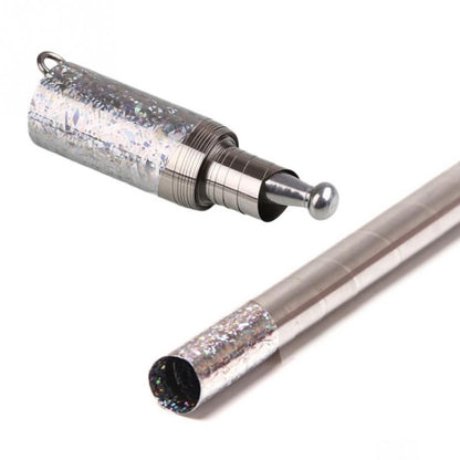 3 PIÈCES Bâton de magie de 110 cm de long, bâton télescopique en métal argenté, bâton télescopique en métal