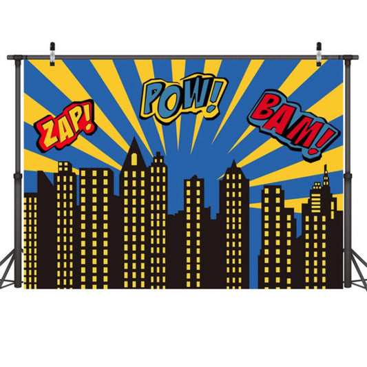 2,1 m x 1,5 m Tissu de fond de photographie de dessin animé pour fête d'anniversaire d'enfants