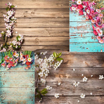 1.25m x 0.8m Imitation Wood Grain Board Gourmet 3D Photo Photography Background Cloth