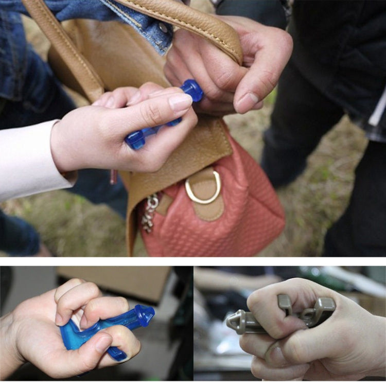 2 PIÈCES Outil de Sécurité Tactique d'Urgence pour Autodéfense Robuste, Protection Personnelle, Foret de Doigt pour Femmes