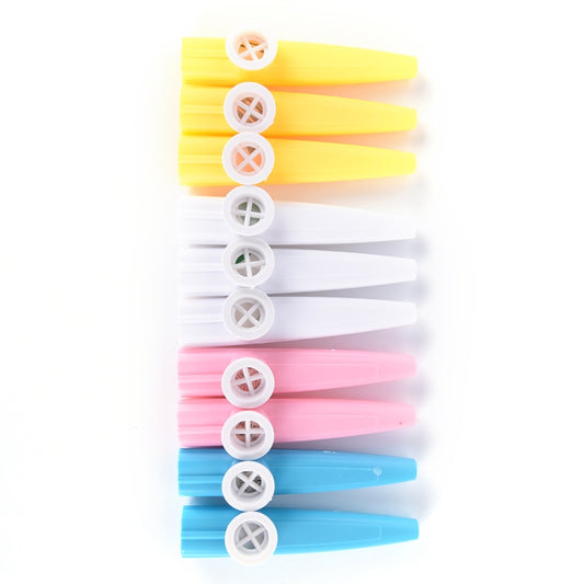 10PCS Plastic Kazoo Children Accompaniment Instrument, Random Color Delivery, 10PCS Kazoo