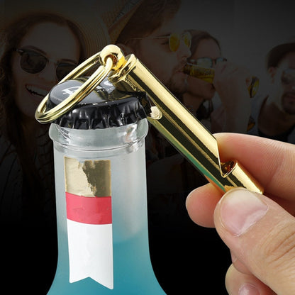 2 PCS Metal Whistle Bottle Opener Keychain Creative Multifunctional Key Ring Pendant