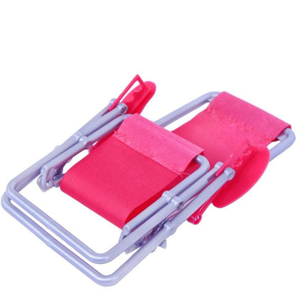 1:6 Folding Canvas Beach Chair Recliner for Doll, Folding Canvas Beach Chair
