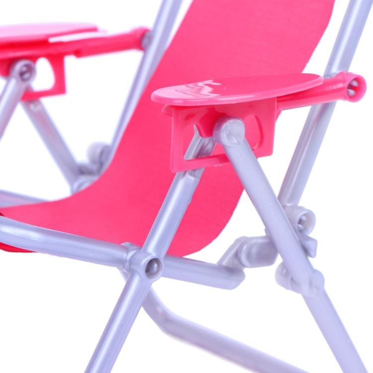 1:6 Folding Canvas Beach Chair Recliner for Doll, Folding Canvas Beach Chair