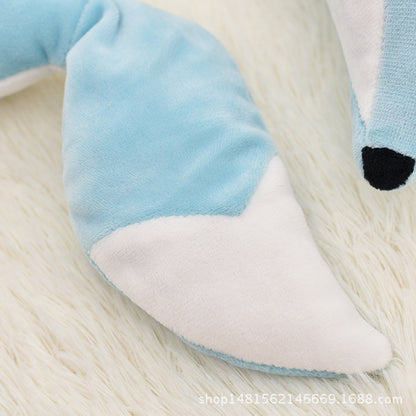 Joli oreiller de voyage en coton peluche en forme de U motif renard pour voiture, avion, 30x30x8cm