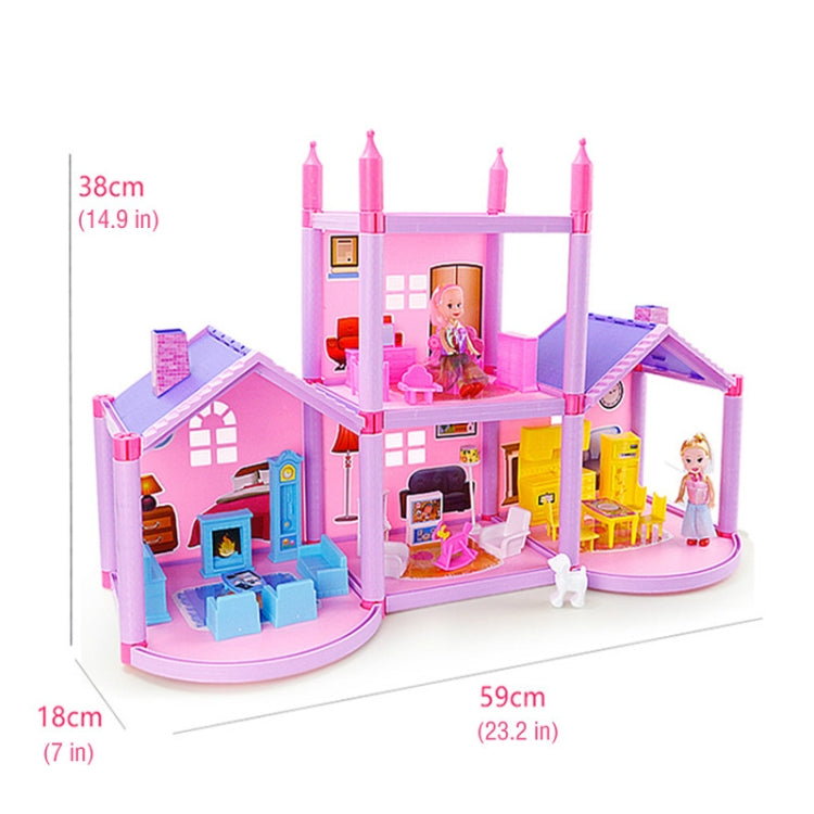 Maison de poupée miniature de princesse DIY à assembler Petite villa simulation Maison de rêve Jouet pour fille, Maison de poupée miniature de princesse
