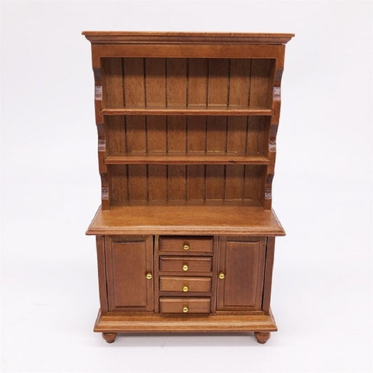 Meuble miniature multifonction en bois pour maison de poupée (bibliothèque) à l'échelle 1/12