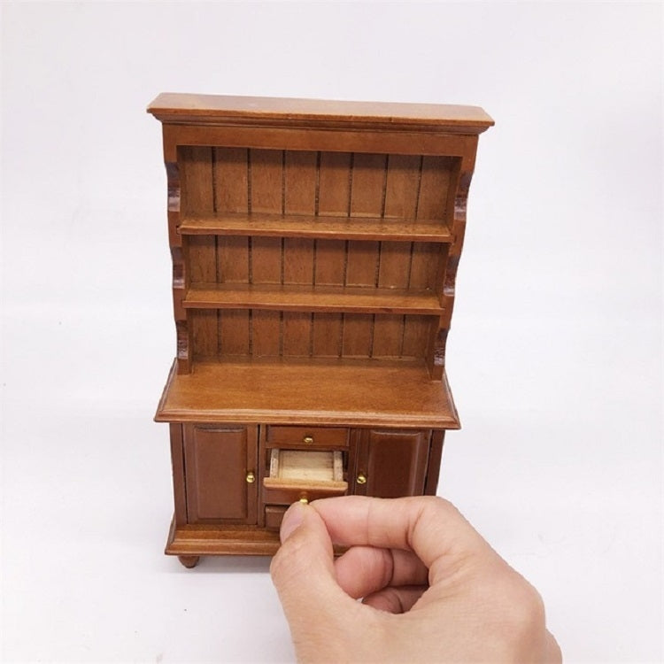 Meuble miniature multifonction en bois pour maison de poupée (bibliothèque) à l'échelle 1/12