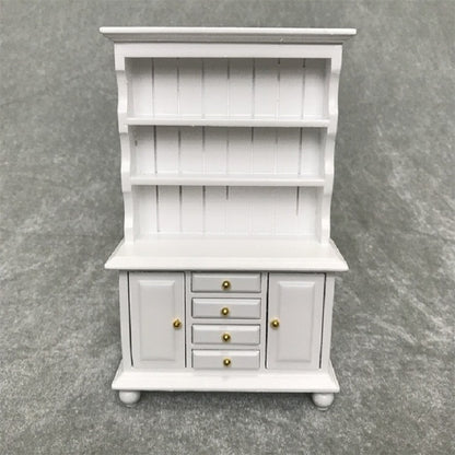 Meuble miniature multifonction en bois pour maison de poupée (bibliothèque) à l'échelle 1/12
