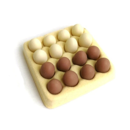 Mini boîte à œufs de maison de poupée avec 16 œufs, jouet miniature, mini boîte à œufs