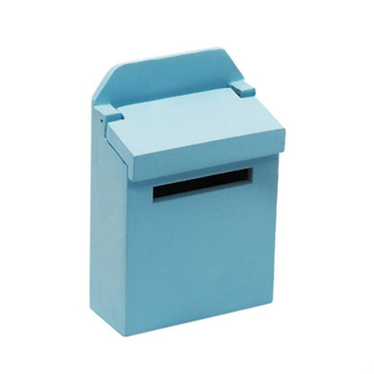 2 PCS 1:12 Doll House Accessories Mini Wooden Mailbox