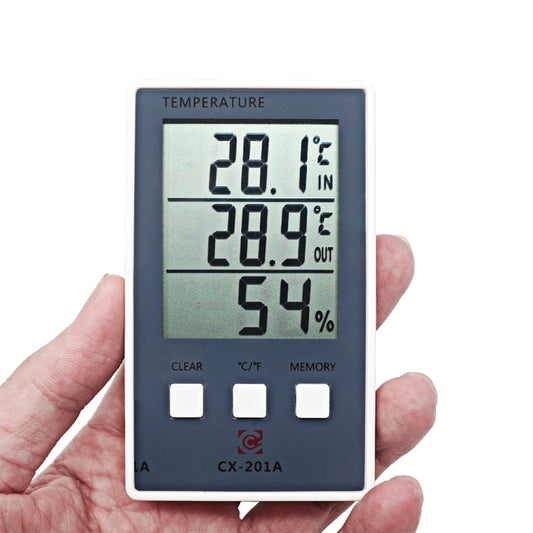 CX-201A LCD Digital Weather Station Thermometer Hygrometer Indoor  Outdoor Temperature Humidity Meter with Temperature Sensor, CX-201A