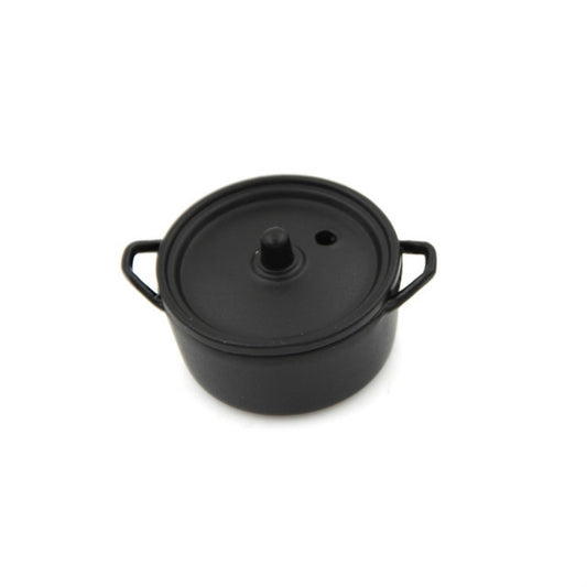 Doll House Miniature Kitchen Cooking Tools Alloy Copper Pot with Lid