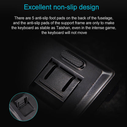 Rapoo V500 PRO Mixed Light 104 Keys Desktop Laptop Computer Game Esports Office Home Typing Wired Mechanical Keyboard, Black Shaft, Green Shaft, Tea Shaft, Red Shaft