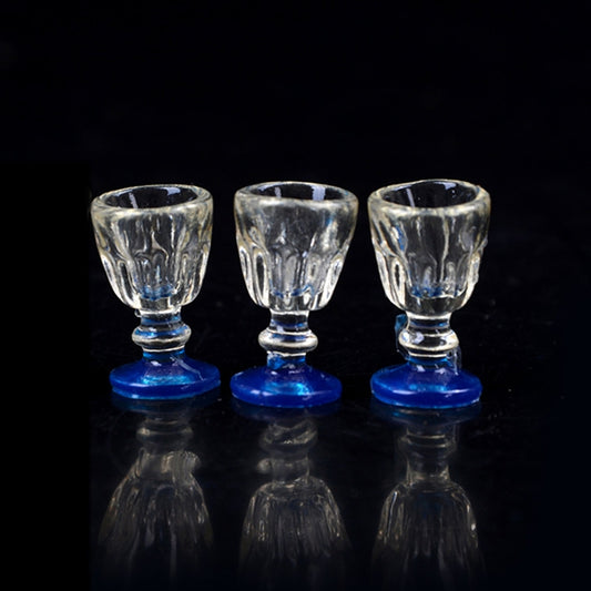 3 PCS Mini Gobelets Transparents Accessoires de Modèle Maison de Poupée, Verres à Bière