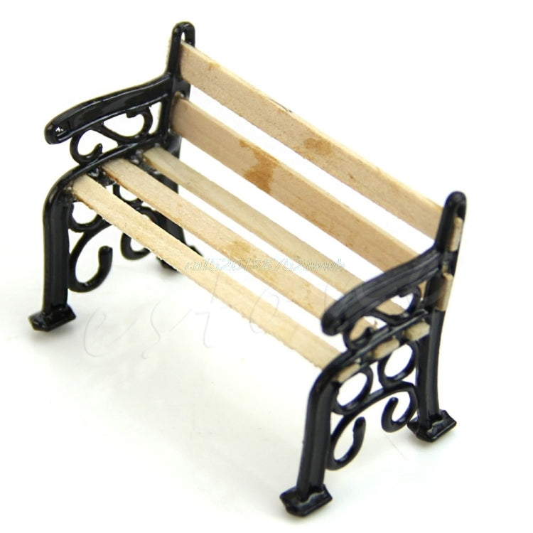 3 Bancs en Bois, Miniature de Maison de Poupée, Meuble de Jardin, Jouet pour Enfants, Jeu de Rôle