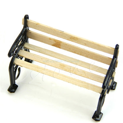 3 Bancs en Bois, Miniature de Maison de Poupée, Meuble de Jardin, Jouet pour Enfants, Jeu de Rôle