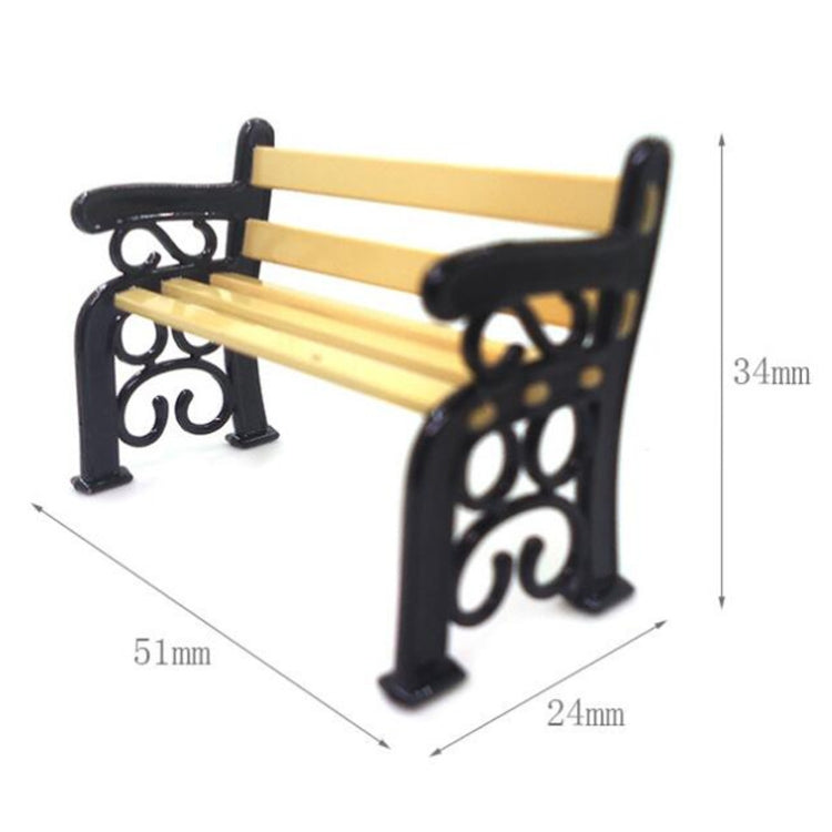 3 Bancs en Bois, Miniature de Maison de Poupée, Meuble de Jardin, Jouet pour Enfants, Jeu de Rôle