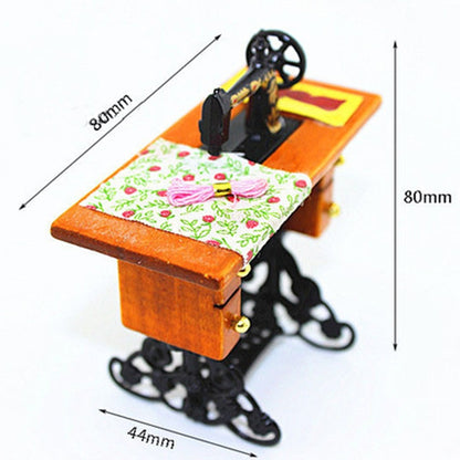 Mini machine à coudre jouet modèle de scène de décoration de maison de poupée, machine à coudre
