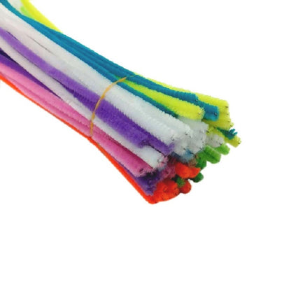 100 PIÈCES Bâtons en peluche, jouets éducatifs pour enfants, matériaux faits à la main, livraison de couleurs aléatoires