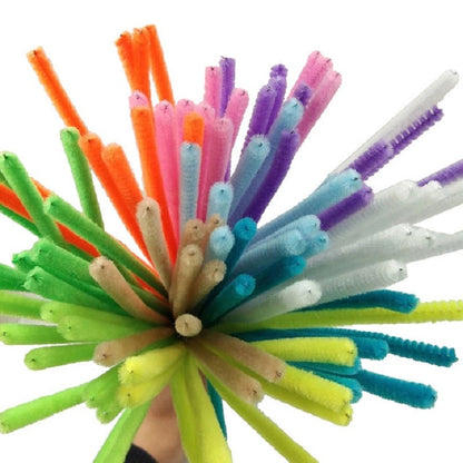 100 PIÈCES Bâtons en peluche, jouets éducatifs pour enfants, matériaux faits à la main, livraison de couleurs aléatoires