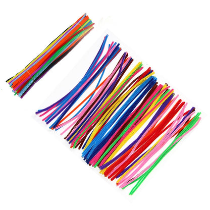 100 PIÈCES Bâtons en peluche, jouets éducatifs pour enfants, matériaux faits à la main, livraison de couleurs aléatoires