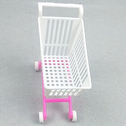 3 PCS Plastic Doll Simulation Trolley Shopping Cart Toy Children Birthday Gift