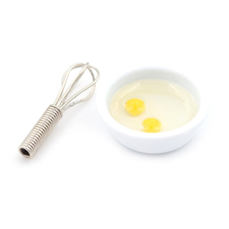 Miniature Scène de Jeu Alimentaire Modèle Maison de Poupée Accessoires Mini Fouet Manuel Set, Fouet Manuel Set