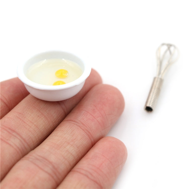 Miniature Scène de Jeu Alimentaire Modèle Maison de Poupée Accessoires Mini Fouet Manuel Set, Fouet Manuel Set