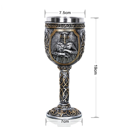 3D Viking Skull Coffee Beer Mug Skull Mug Beer Wine Drink Gift Stainless Steel Knight Decorative Cup for Men