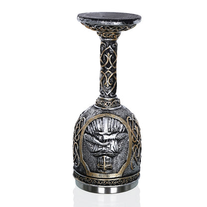 3D Viking Skull Coffee Beer Mug Skull Mug Beer Wine Drink Gift Stainless Steel Knight Decorative Cup for Men
