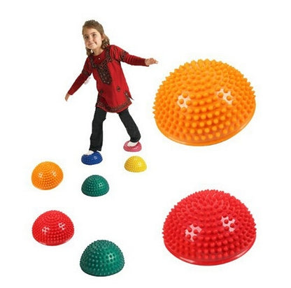 Pierres de gué d'équilibre hémisphérique Balle de massage hérissée Durian Jeux d'intérieur et d d'extérieur d'intégration sensorielle Jouets pour enfants, Jaune, Violet, Rose Rouge, Rouge, Bleu, Vert