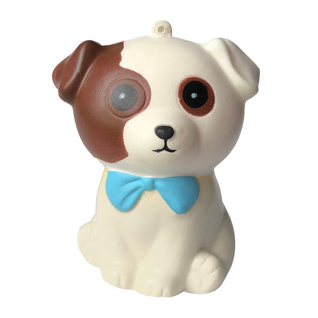 Jouets Squishy à Monter Lentement pour Enfants, Anti-Stress pour Enfants, Cadeau de Noël, Adorable petit chien (blanc), Adorable petit chien (jaune)