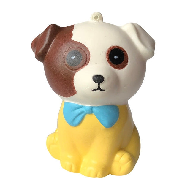 Jouets Squishy à Monter Lentement pour Enfants, Anti-Stress pour Enfants, Cadeau de Noël, Adorable petit chien (blanc), Adorable petit chien (jaune)