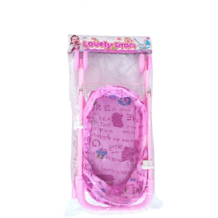 Poussette pliante pour poupées avec auvent en fer, Poussette en fer