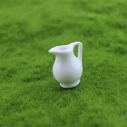 3 mini accessoires de maison de poupée en céramique, vase en céramique
