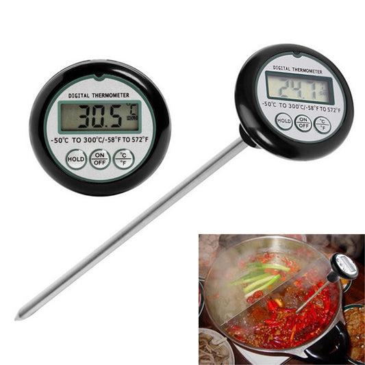 Portable Digital Probe Meat Kitchen Food Cooking BBQ and Liquid Thermometer, Meat