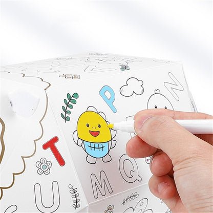 3D Graffiti Assembling DIY Manual Folding Paperboard Children Educational Toys, Lucky Sheep, Mini Circus, Candy Car