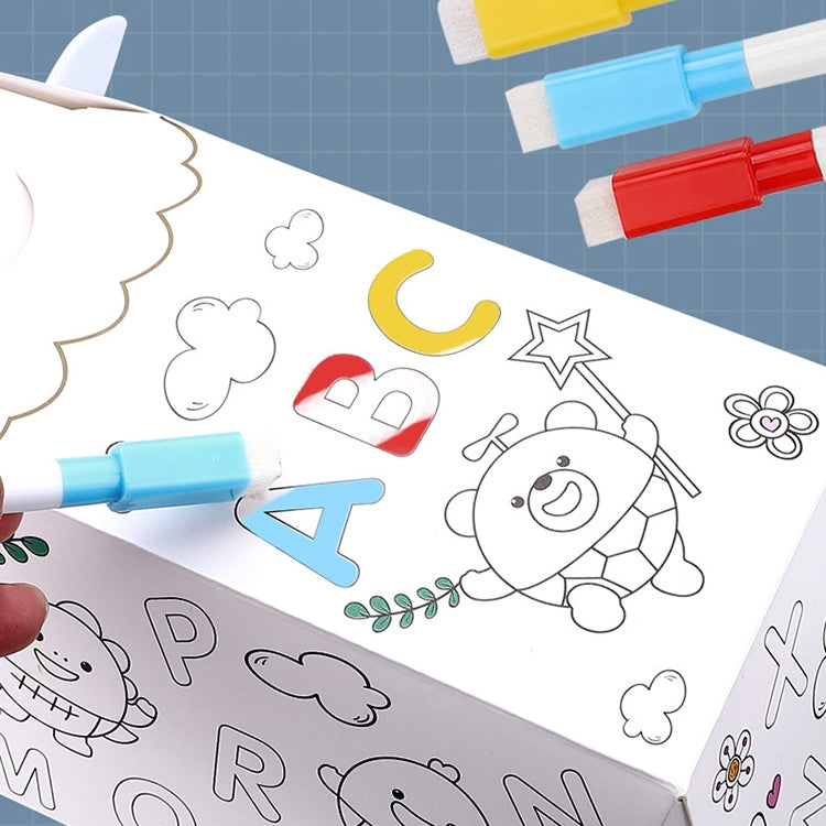 3D Graffiti Assembling DIY Manual Folding Paperboard Children Educational Toys, Lucky Sheep, Mini Circus, Candy Car