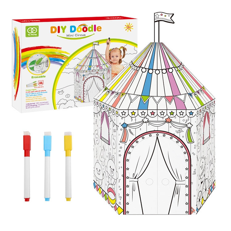 3D Graffiti Assembling DIY Manual Folding Paperboard Children Educational Toys, Lucky Sheep, Mini Circus, Candy Car