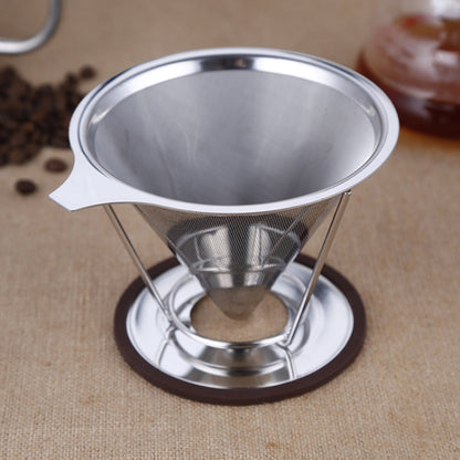 Stainless Steel Filter Cone Filter Cartridge Tea Coffee Free Paper Filter Cup, Stainless Steel Filter