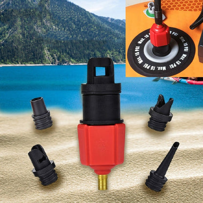 Adaptateur de valve d'air pour paddle de surf, bateau pneumatique, lit gonflable, adaptateur de pompe à air de voiture, adaptateur de pompe à air (rouge), adaptateur de pompe à air (bleu)