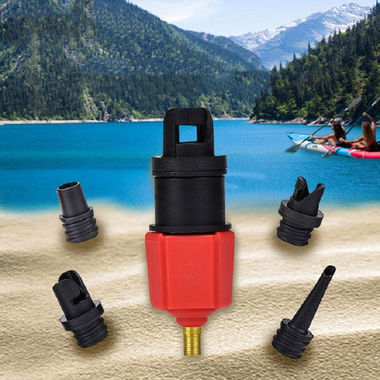 Adaptateur de valve d'air pour paddle de surf, bateau pneumatique, lit gonflable, adaptateur de pompe à air de voiture, adaptateur de pompe à air (rouge), adaptateur de pompe à air (bleu)
