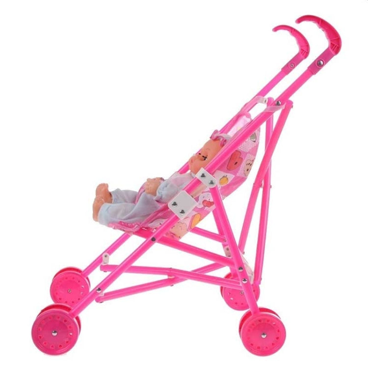 Mini-maison de poupée en plastique, ensemble de poussette pour bébé, jouets éducatifs pour enfants, livraison de couleur aléatoire, ensemble de poussette pour bébé