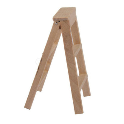 3 PCS Maison de poupée 1:12 Meubles Miniature Échelle en bois, Échelle en bois