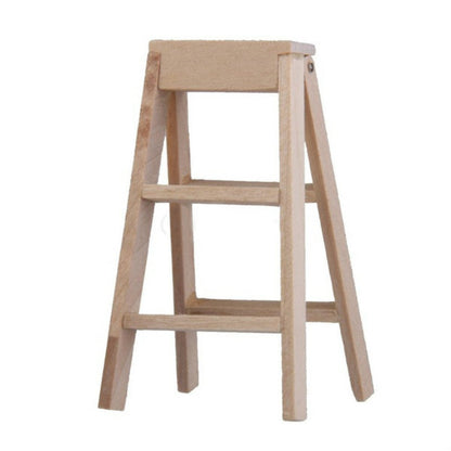 3 PCS Maison de poupée 1:12 Meubles Miniature Échelle en bois, Échelle en bois