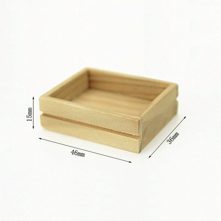 3 PCS Toy House Accessories Mini Wooden Box, Wooden Box