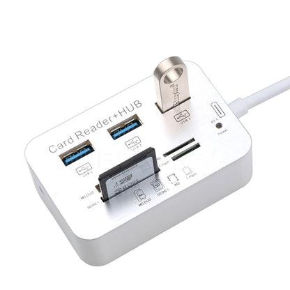 USB 3.1 Type-C COMBO 3 Ports HUB + MS DUO / SD(HC) / M2 / T-Flash Card Reader with LED Indication, 3 Ports USB+MS DUO+M2+TF